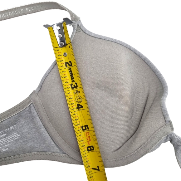 Victoria Secret Womens Gray Push Up Bra Size 34D - Picture 11 of 13